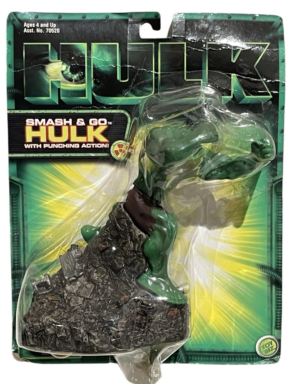 Vintage Smash and Go HULK with Punching Action Marvel 2003 Toy Biz